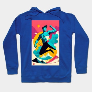 Muscle Man Jumping Hoodie